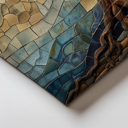 Tablou Canvas arbore mozaic vibrant in peisaj abstract | The Print Studio