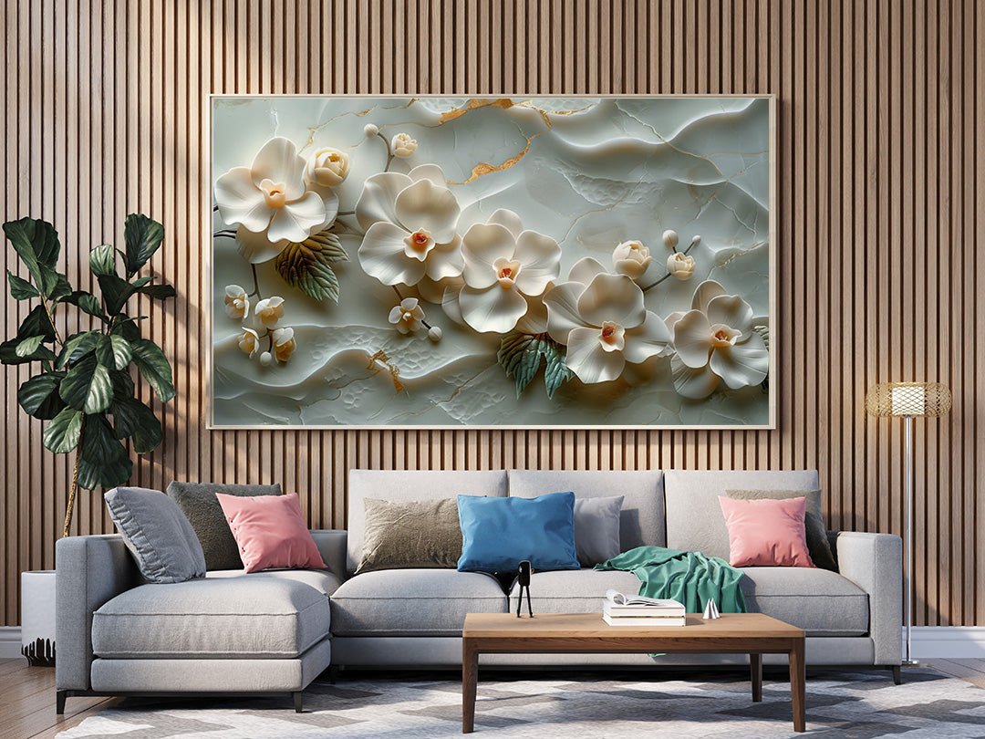 Tablou Canvas flori de orhidee delicate realistice | The Print Studio
