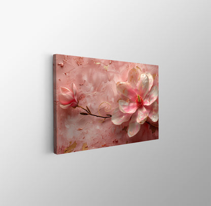 Tablou Canvas floare magnolie roz in nuante pastelate delicate | The Print Studio