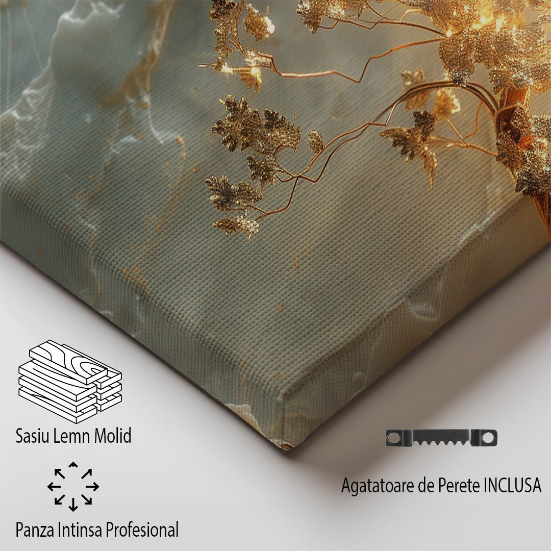 Tablou Canvas copac auriu scaldat in lumina naturala | The Print Studio