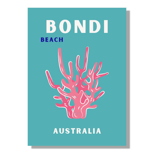 Tablou Canvas culori vibrante Bondi Beach peisaj modern | The Print Studio