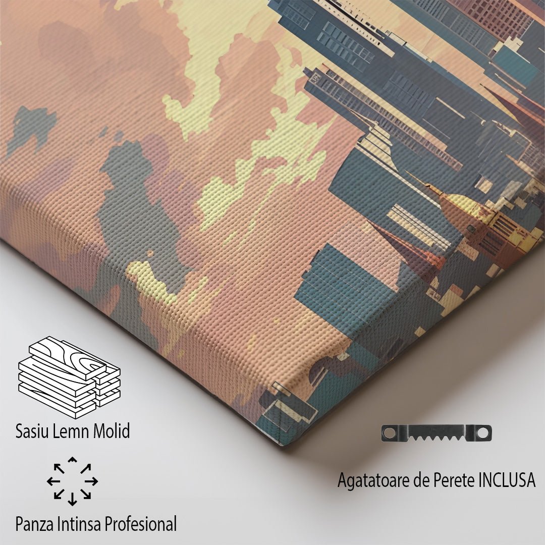 Tablou Canvas Print Melbourne tren cer senin toamna stil ilustrativ