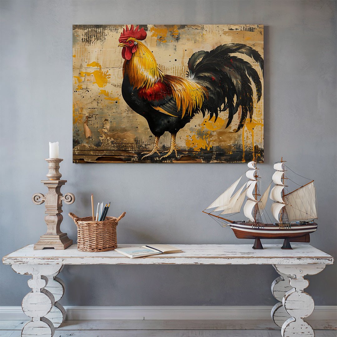 Tablou Canvas cocos vibrant contemporan pe fundal abstract | The Print Studio