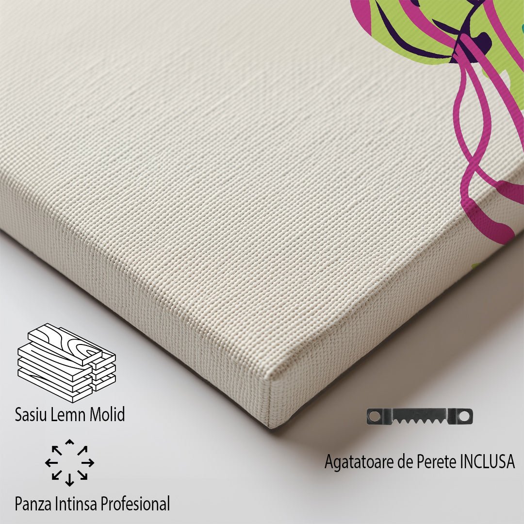 Tablou Canvas meduza vibranta in stil pop-art Cipru | The Print Studio