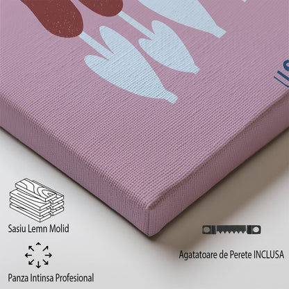 Tablou Canvas lalele vibrante stil grafic in peisaj american | The Print Studio