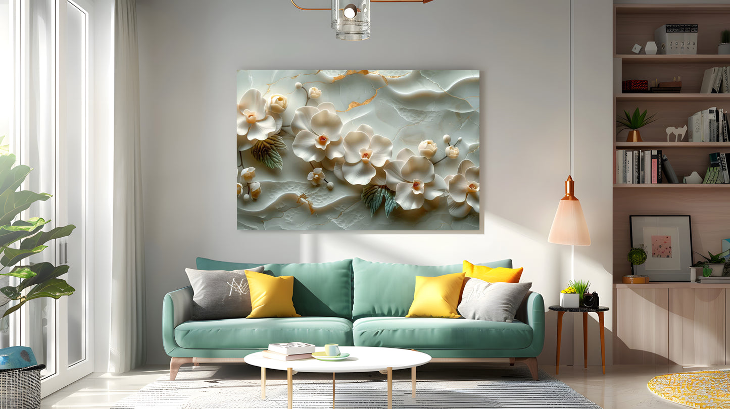 Tablou Canvas flori de orhidee delicate realistice | The Print Studio