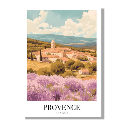 Tablou Canvas Print oras Provence lavanda dealuri, stil pictural