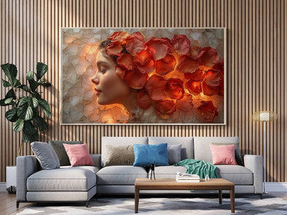 Tablou Canvas chip luminat de petale delicate in arta conceptuala | The Print Studio