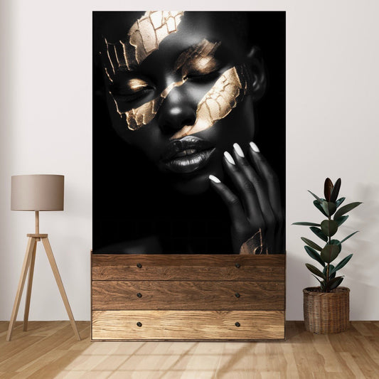 Tablou Canvas Black & Gold Eleganță Abstractă - Artă Modernă