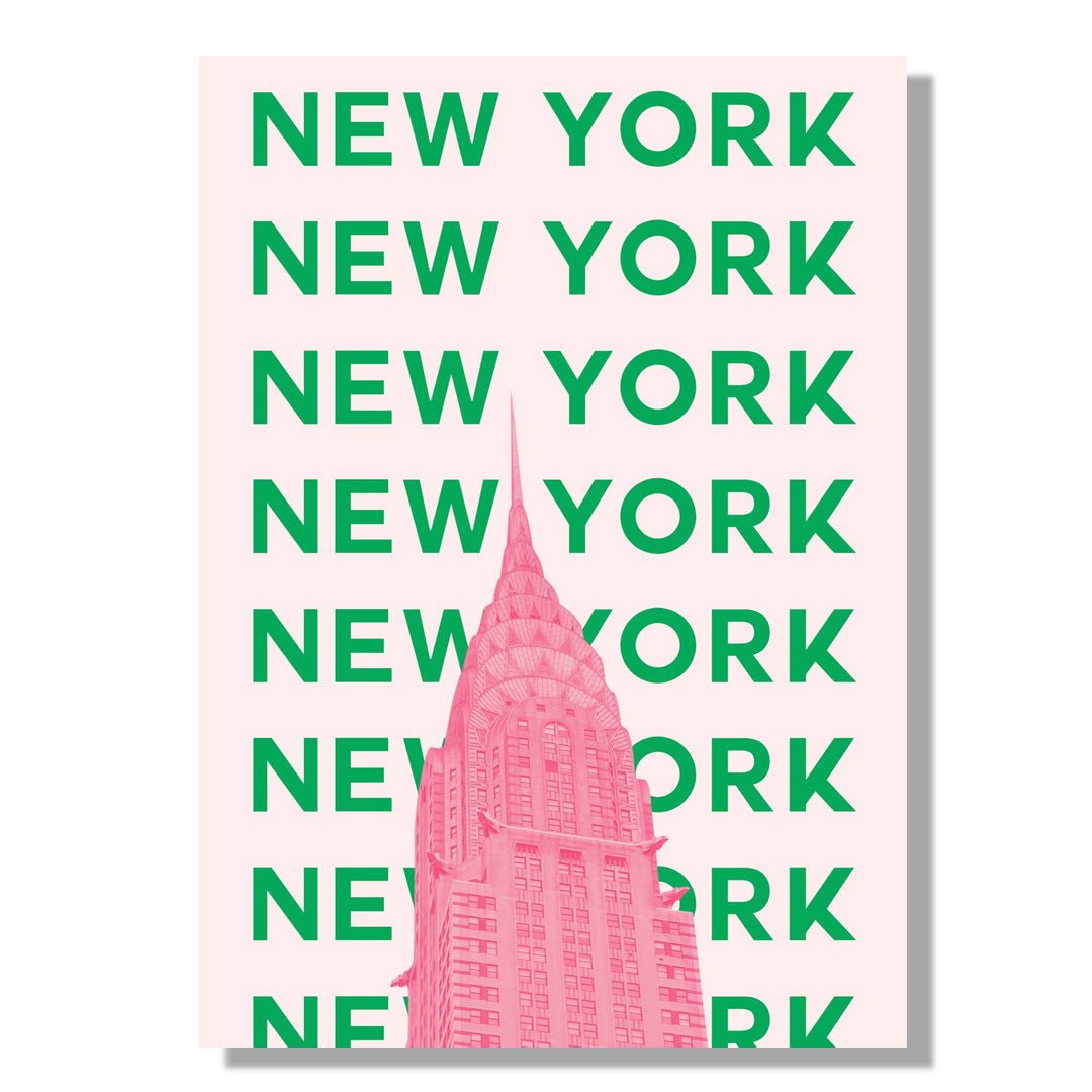 Tablou Canvas text vertical New York oras iconic in stil pop art | The Print Studio