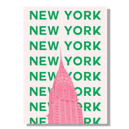 Tablou Canvas text vertical New York oras iconic in stil pop art | The Print Studio