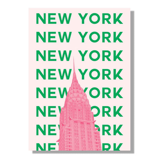 Tablou Canvas text vertical New York oras iconic in stil pop art | The Print Studio