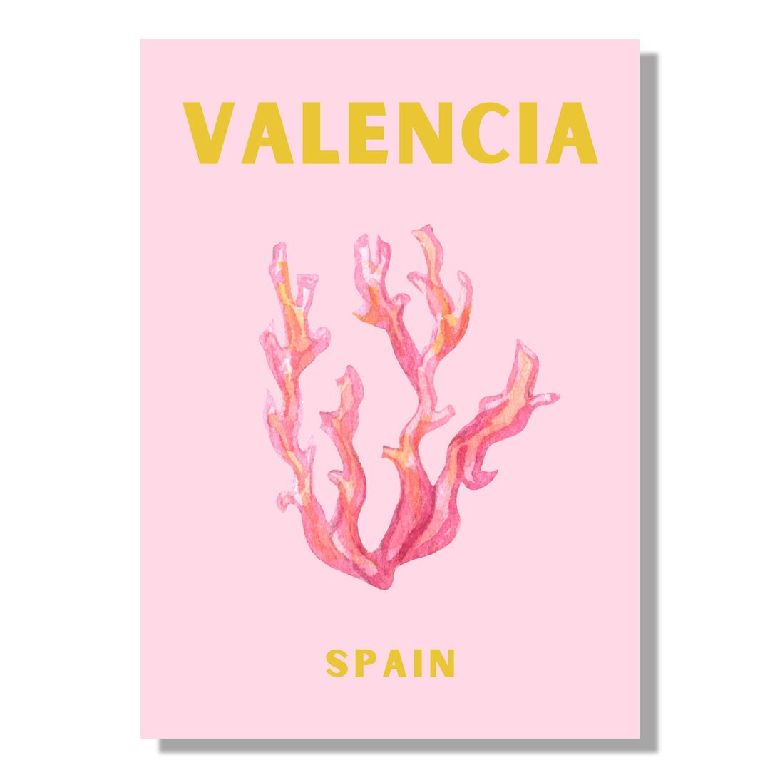 Tablou Canvas Print Valencia coral roz vibrant, stil acuarela