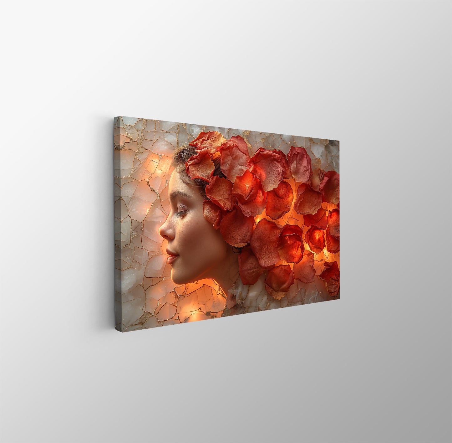 Tablou Canvas chip luminat de petale delicate in arta conceptuala | The Print Studio