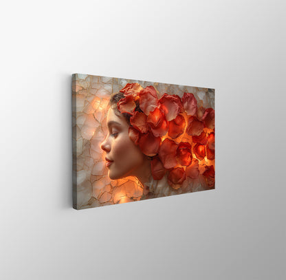 Tablou Canvas chip luminat de petale delicate in arta conceptuala | The Print Studio