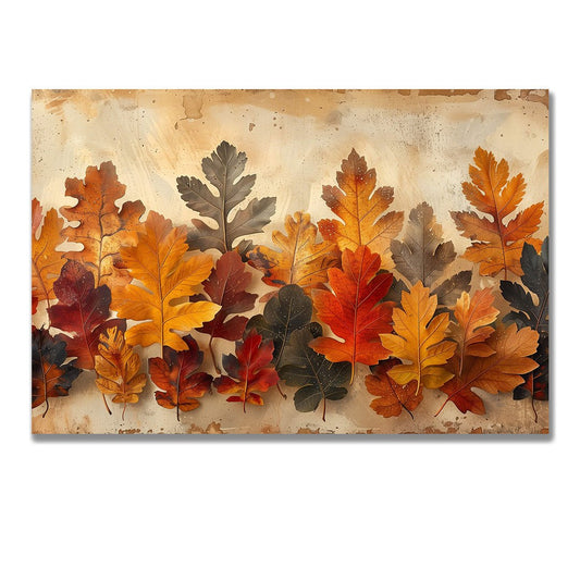 Tablou Canvas frunze de toamna in culori calde si vibrante | The Print Studio