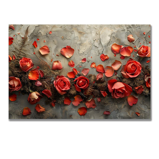 Tablou Canvas trandafiri rosii eleganta si vibranta florala | The Print Studio