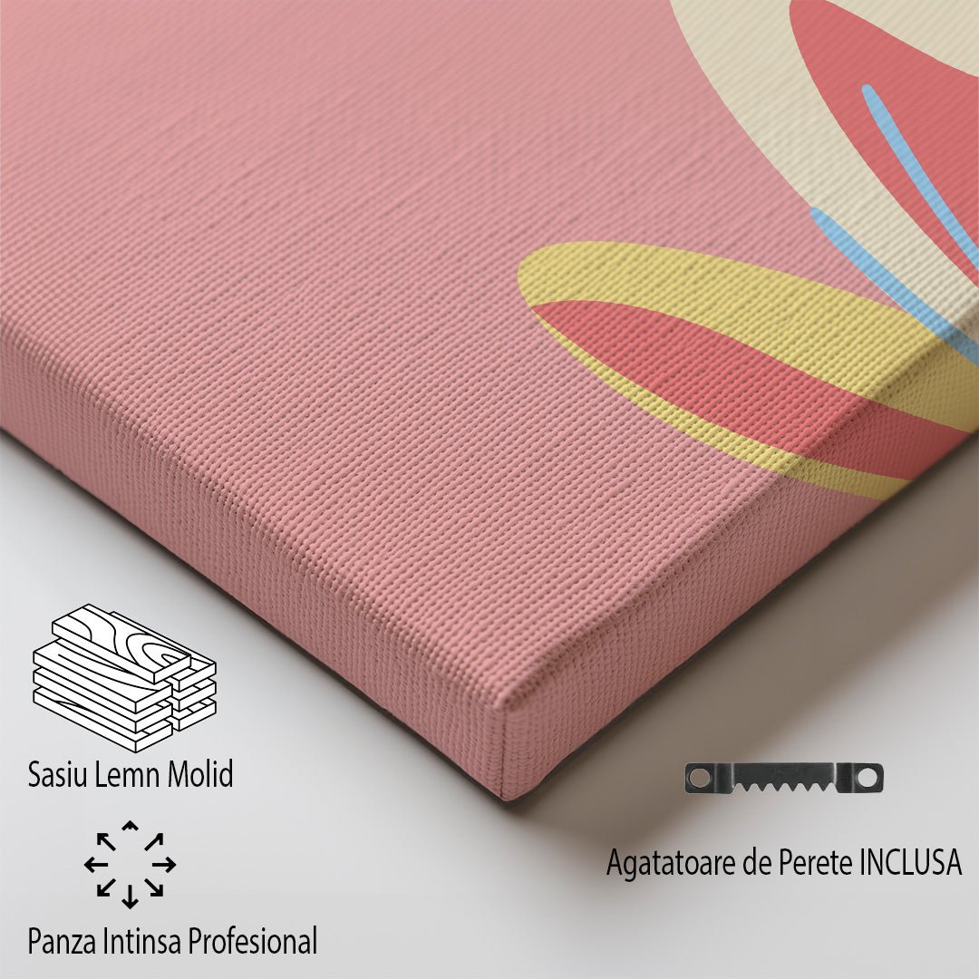 Tablou Canvas fluture vibrant in stil minimalist Bali | The Print Studio