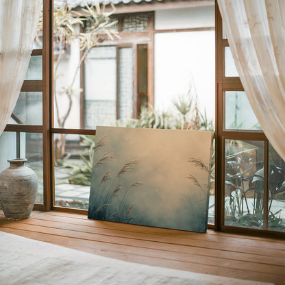 Tablou Canvas iarba leganata sub cerul de apus | The Print Studio