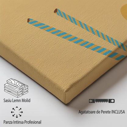 Tablou Canvas cocktail tropical si floare exotica in stil minimalist | The Print Studio