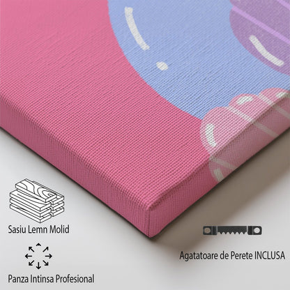 Tablou Canvas baloane colorate plutind vesel in stil minimalist | The Print Studio