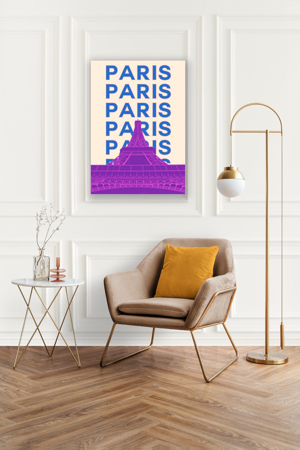 Tablou Canvas Turnul Eiffel vibrant interprins in stil pop-art | The Print Studio