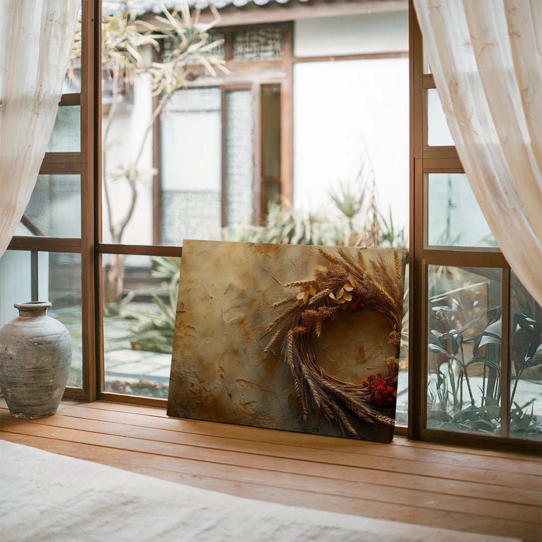 Tablou Canvas coronita toamnei in tonuri rustice si delicate | The Print Studio