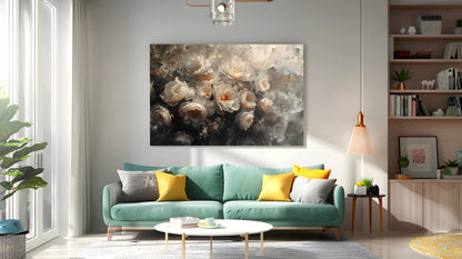 Tablou Canvas flori albe delicate si realistice | The Print Studio