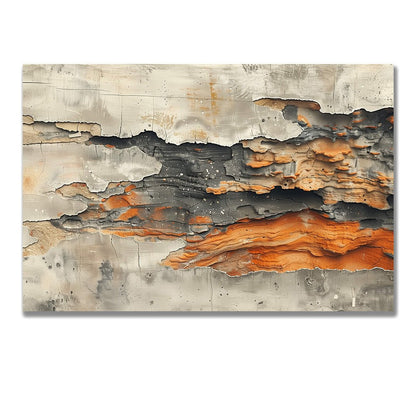 Tablou Canvas straturi nisip portocaliu si gri meditativ | The Print Studio