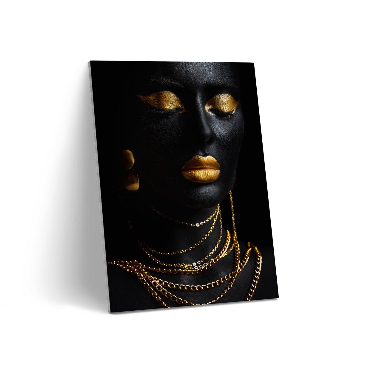 Tablou Canvas Black & Gold Eleganță Misterioasă - Artă Modernă Decorativă