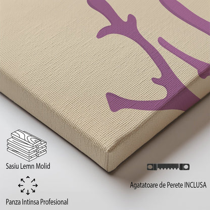 Tablou Canvas Print corali lila Maldive serenitate, stil minimalist