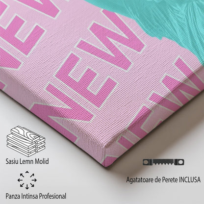 Tablou Canvas Statuia Libertatii in nuante vibrante pop-art | The Print Studio