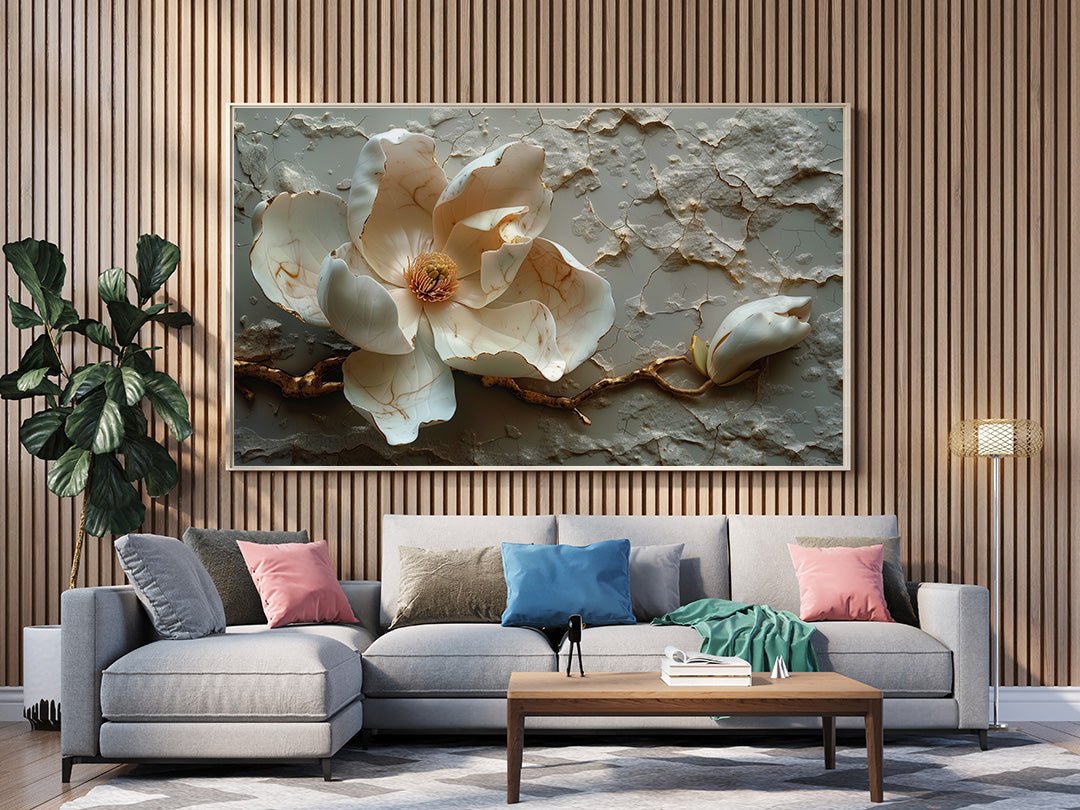Tablou Canvas floare magnolia delicata si realista | The Print Studio