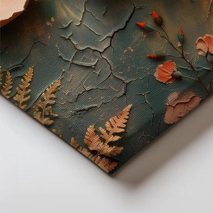 Tablou Canvas frunze uscate reliefate in arta naturii | The Print Studio