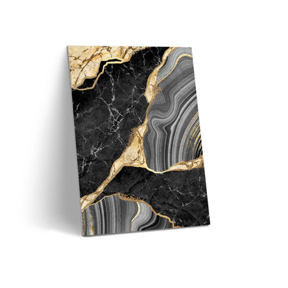 Tablou Canvas Black & Gold Eleganță Abstractă Marmură Decorativă