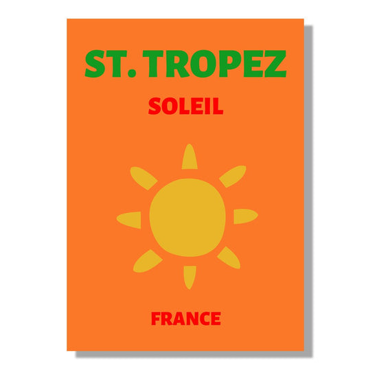 Tablou Canvas soare zambitor St. Tropez bucurie minimalist | The Print Studio