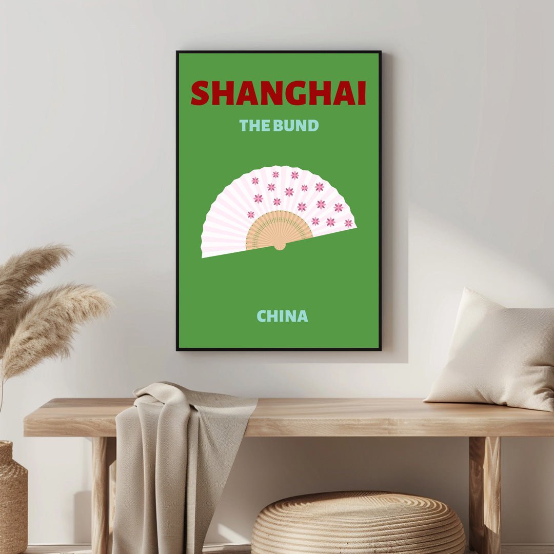 Tablou Canvas ventilator Shanghai verde minimalist si elegant | The Print Studio