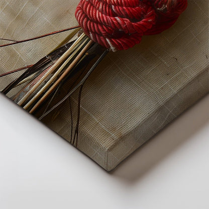 Tablou Canvas franghie rosie cu noduri simbolic realist | The Print Studio