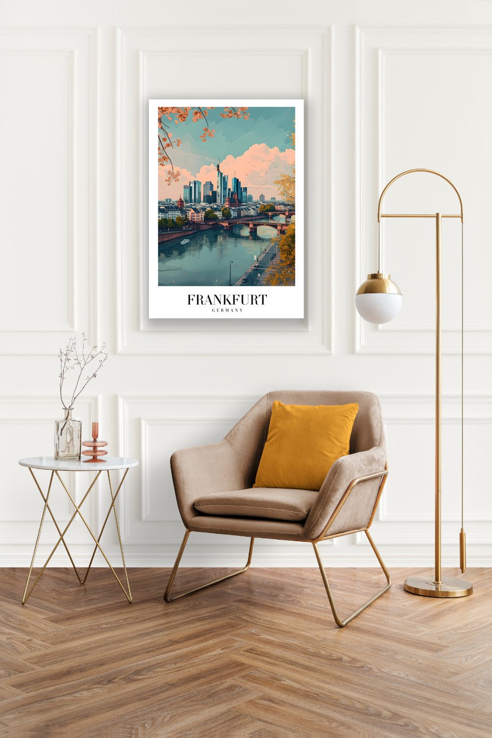 Tablou Canvas Print Frankfurt oras vibrant rau, stil modern