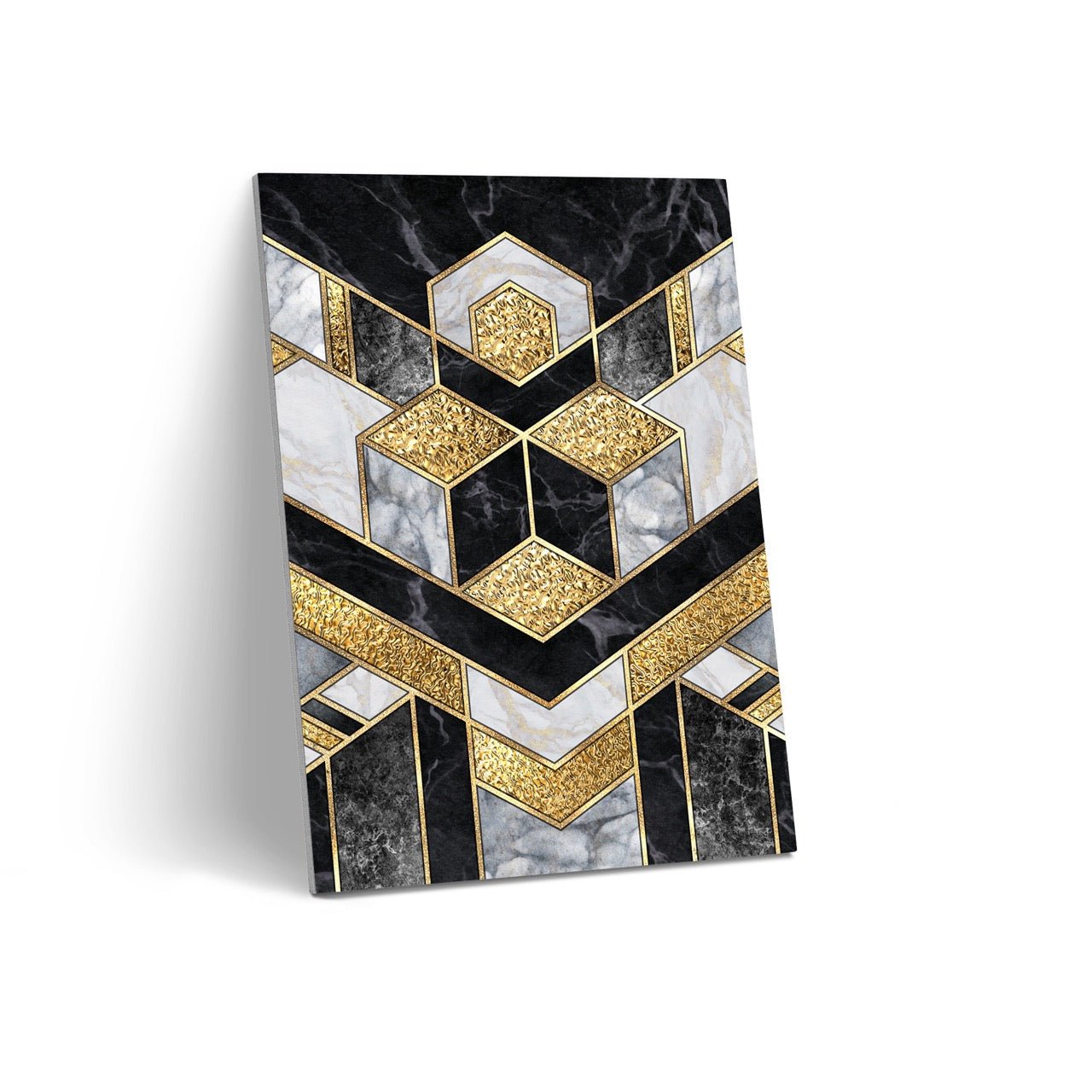 Tablou Canvas Black & Gold Geometric Lux Statement Decorativ