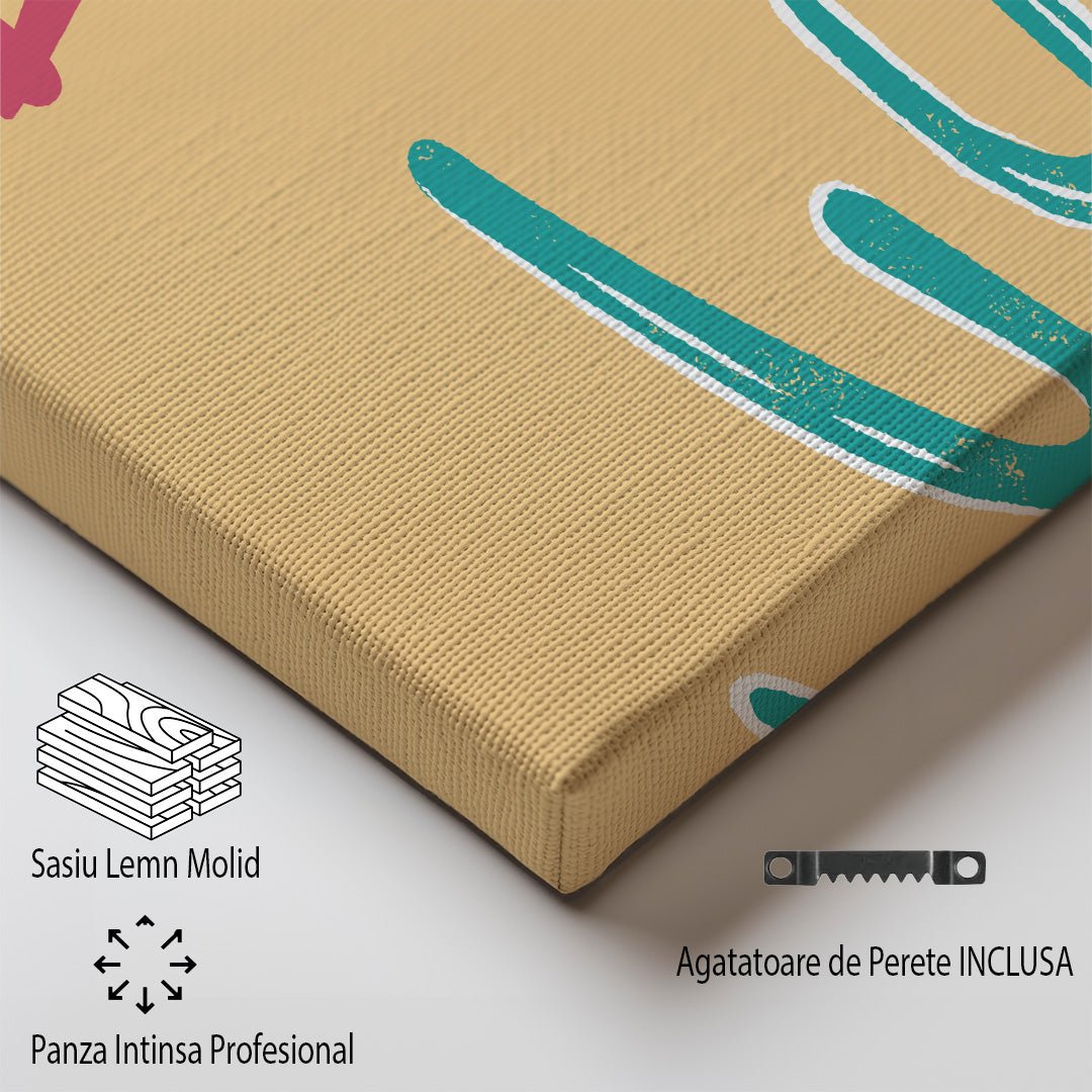 Tablou Canvas California coral turcoaz vis minimalist | The Print Studio