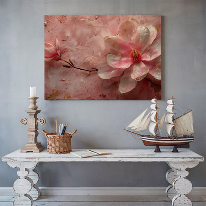 Tablou Canvas floare magnolie roz in nuante pastelate delicate | The Print Studio