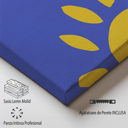 Tablou Canvas soare stilizat stralucind pe coasta Amalfi | The Print Studio