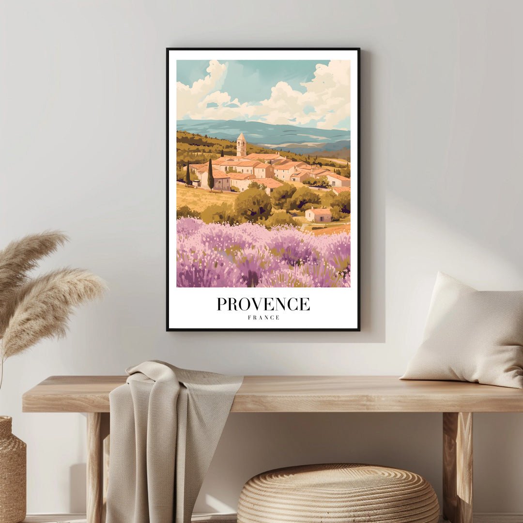 Tablou Canvas Print oras Provence lavanda dealuri, stil pictural