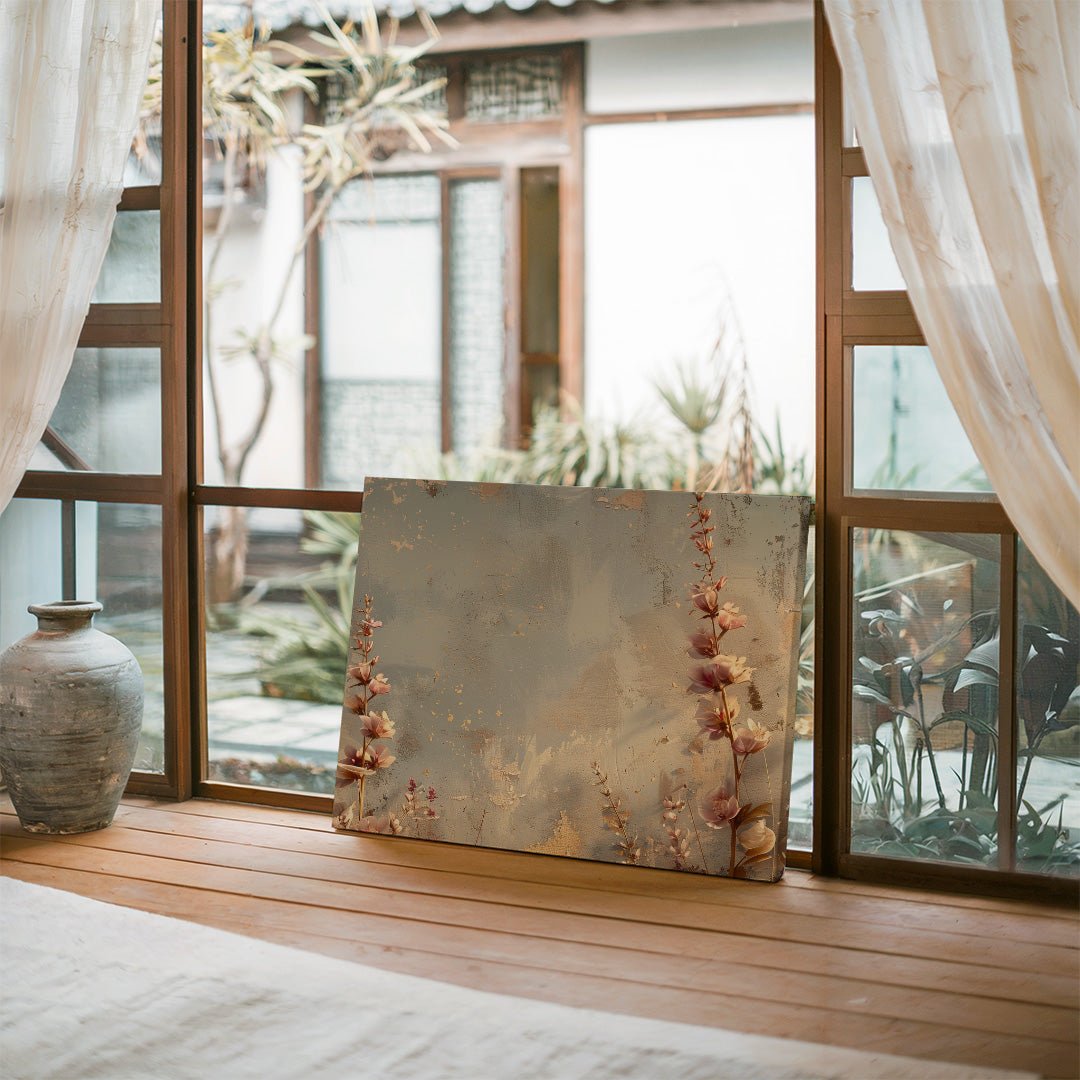 Tablou Canvas flori pastel delicate pe fundal natural realist | The Print Studio