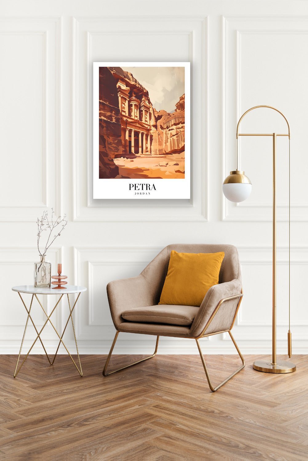 Tablou Canvas Print Petra Iordania lumina calda stanci antice stil ilustrativ