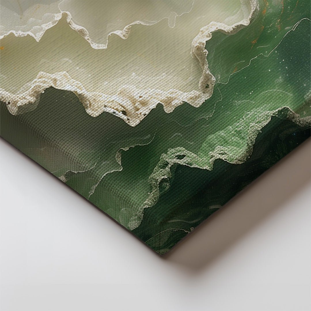 Tablou Canvas verde marmura stratificata | The Print Studio