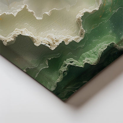 Tablou Canvas verde marmura stratificata | The Print Studio