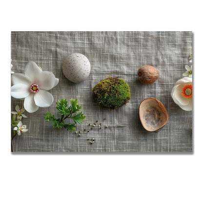 Tablou Canvas flori vibrante si muschi intr-un cadru elegant | The Print Studio