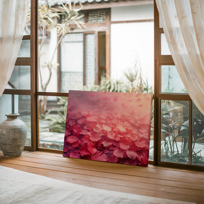 Tablou Canvas petale roz diafane in cadere naturala | The Print Studio